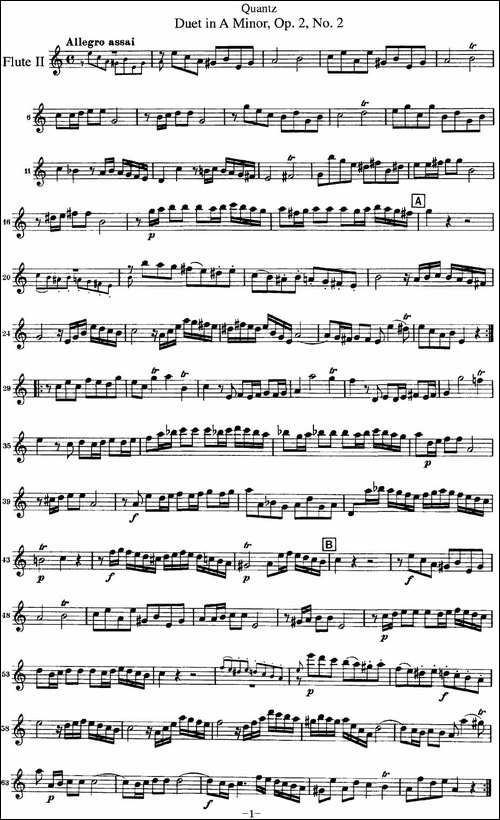 匡茨G大调长笛二重奏Op.2——Flute-2-No.2-长笛五线谱|长笛谱