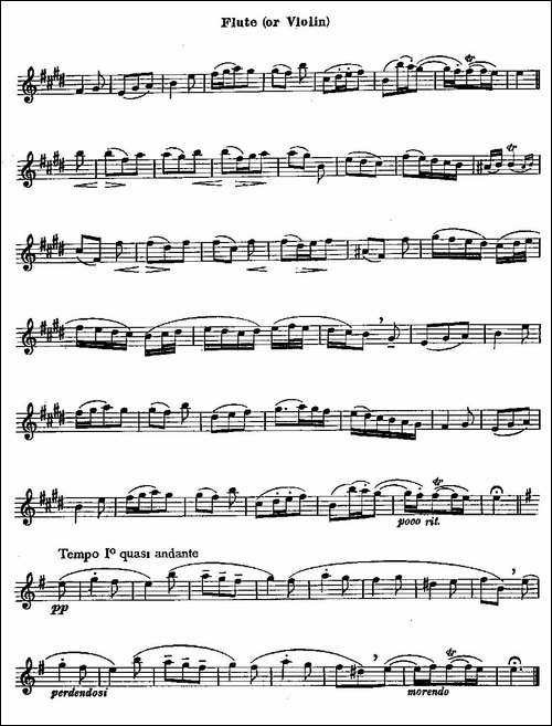 长笛练习曲-1-长笛五线谱|长笛谱