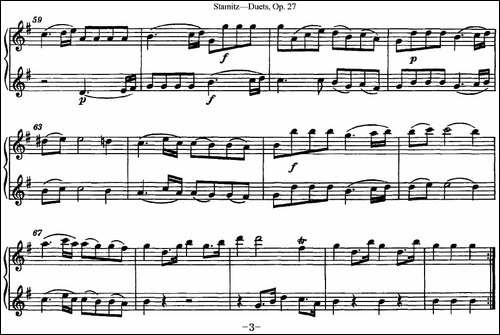 斯塔米茨二重奏长笛练习曲Op.27-No.1-长笛五线谱|长笛谱