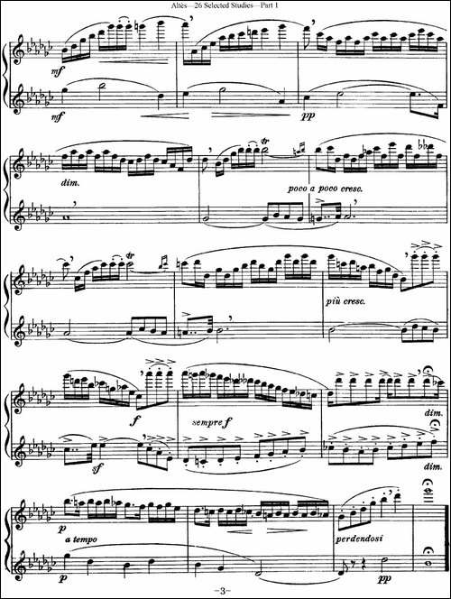阿尔泰斯26首精选长笛练习曲-NO.11-长笛五线谱|长笛谱