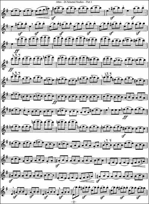 阿尔泰斯26首精选长笛练习曲-NO.15-长笛五线谱|长笛谱