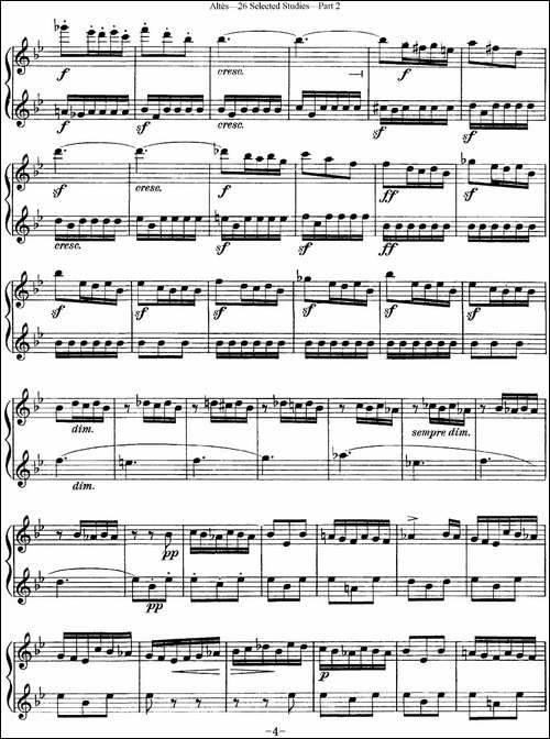 阿尔泰斯26首精选长笛练习曲-NO.22-长笛五线谱|长笛谱