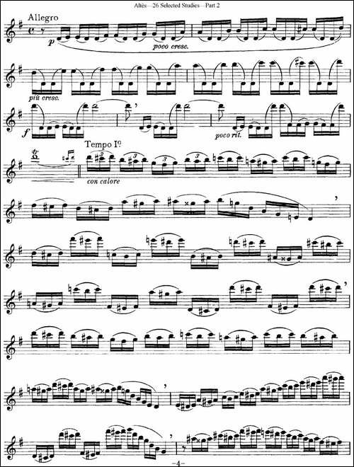 阿尔泰斯26首精选长笛练习曲-NO.25-长笛五线谱|长笛谱