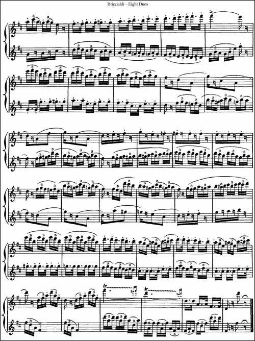 8首博瑞西亚第长笛二重奏-NO.5-长笛五线谱|长笛谱