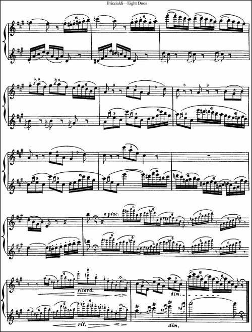 8首博瑞西亚第长笛二重奏-NO.7-长笛五线谱|长笛谱