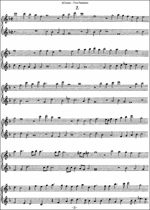 迪.拉索长笛二重奏2段幻想曲-Two-Fantasies--长笛五线谱|长笛谱