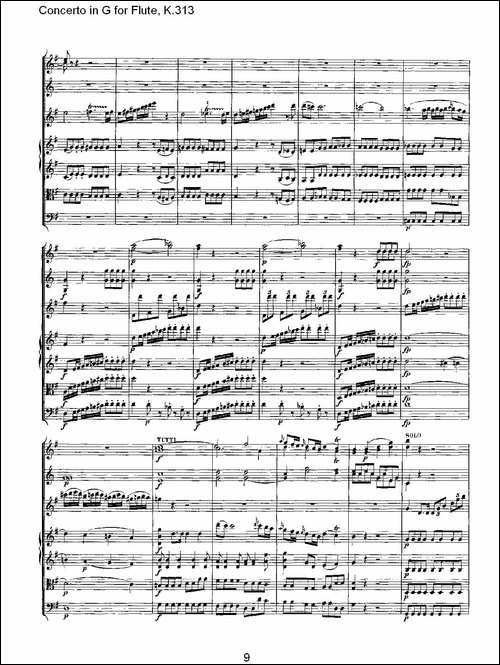 Concerto-in-G-for-Flute,-K.313-G调长笛协奏-长笛五线谱|长笛谱