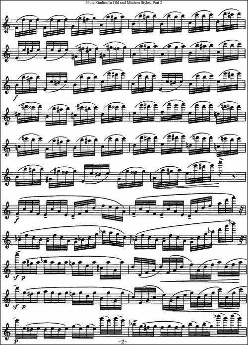 斯勒新老风格长笛练习重奏曲-第二-NO.20-长笛五线谱|长笛谱