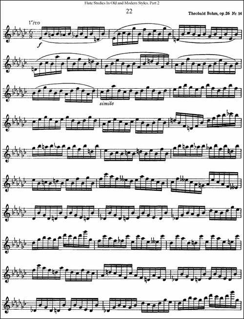 斯勒新老风格长笛练习重奏曲-第二-NO.22-长笛五线谱|长笛谱