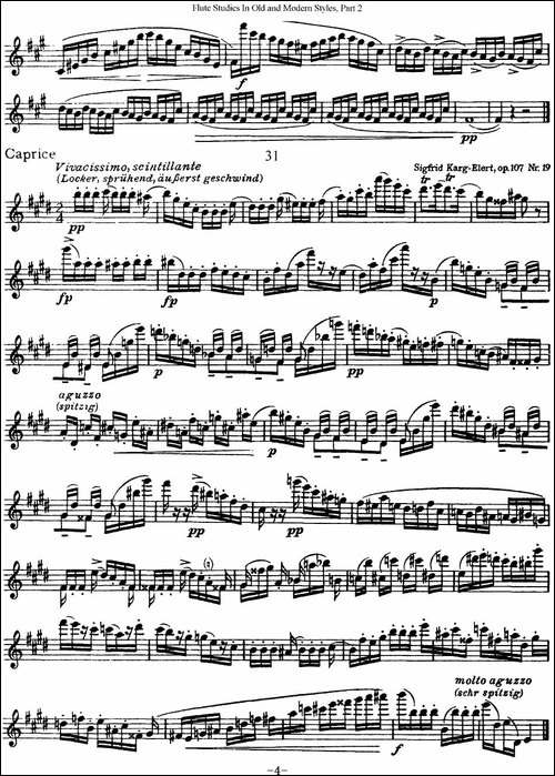 斯勒新老风格长笛练习重奏曲-第二-NO.30-NO.31-长笛五线谱|长笛谱