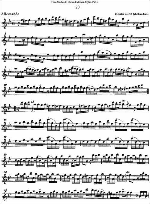 斯勒新老风格长笛练习重奏曲-第三-NO.20-NO.21-长笛五线谱|长笛谱
