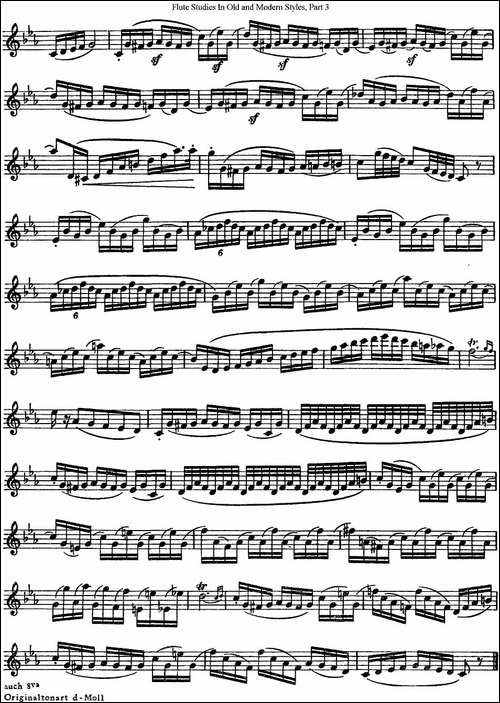 斯勒新老风格长笛练习重奏曲-第三-NO.36-NO.37-长笛五线谱|长笛谱
