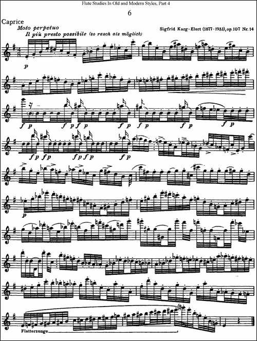 斯勒新老风格长笛练习重奏曲-第四-NO.6-长笛五线谱|长笛谱