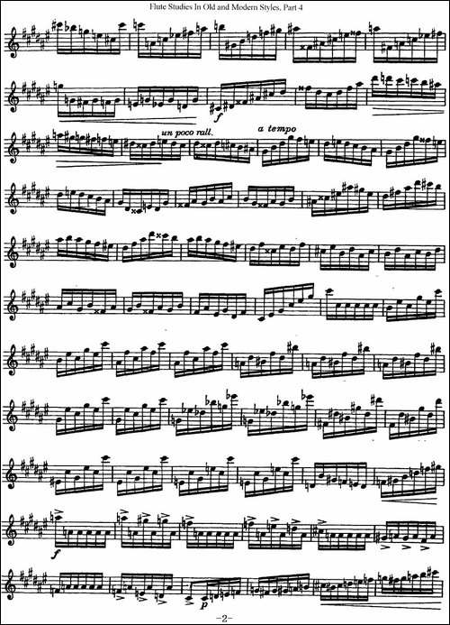 斯勒新老风格长笛练习重奏曲-第四-NO.21-长笛五线谱|长笛谱