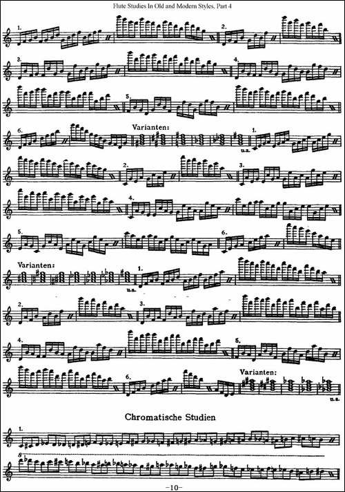 斯勒新老风格长笛练习重奏曲-第四-NO.24-长笛五线谱|长笛谱