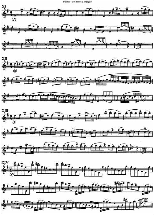 马瑞斯25首长笛小练习曲-NO.11-NO.14-长笛五线谱|长笛谱