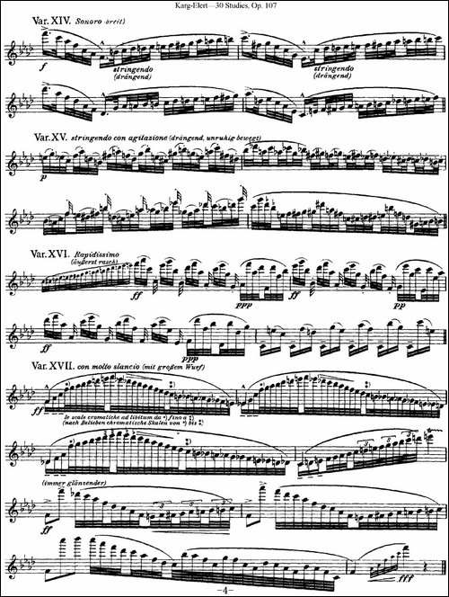 卡-伊勒特30首长笛练习曲Op.107-NO.28-NO.30-长笛五线谱|长笛谱