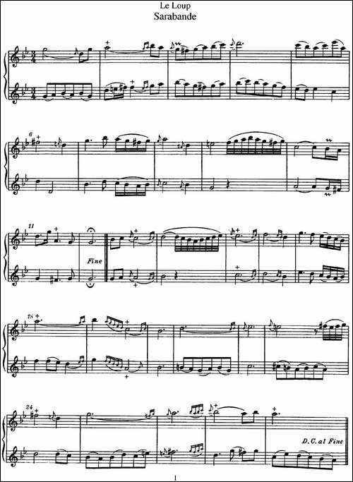 勒·卢坡长笛二重奏-长笛五线谱|长笛谱