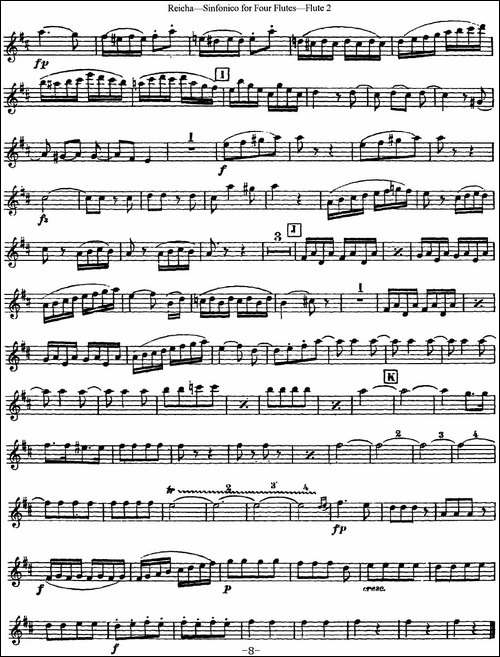 瑞查长笛四重奏-Flute-2-长笛五线谱|长笛谱