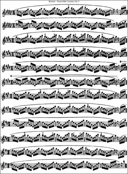 瑞澈特七首每日长笛练习曲Op.5-NO.2-长笛五线谱|长笛谱