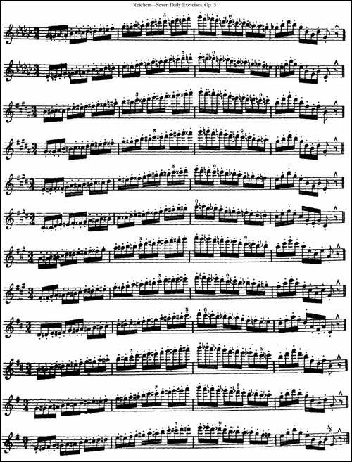 瑞澈特七首每日长笛练习曲Op.5-NO.6-长笛五线谱|长笛谱