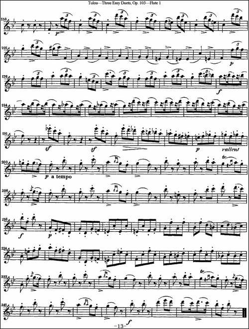 图露三首长笛简易重奏曲Op.103-Flute-1-NO.3-长笛五线谱|长笛谱
