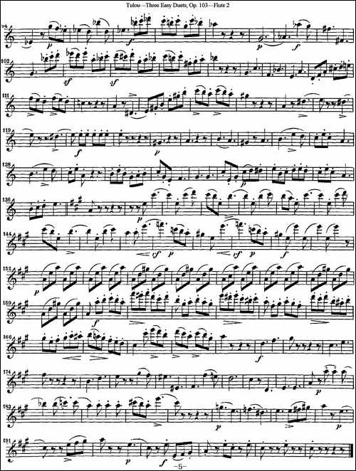 图露三首长笛简易重奏曲Op.103-Flute-2-NO.2-长笛五线谱|长笛谱