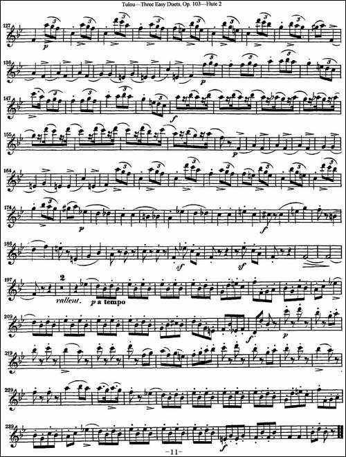 图露三首长笛简易重奏曲Op.103-Flute-2-NO.3-长笛五线谱|长笛谱
