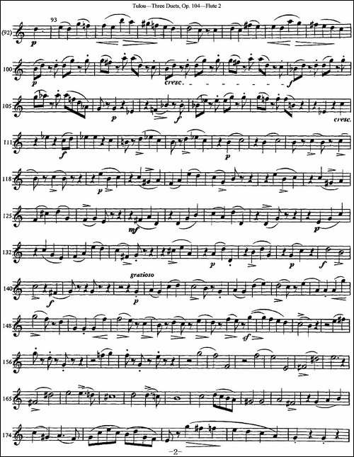 图露三首长笛简易重奏曲Op.104-Flute-2-NO.1-长笛五线谱|长笛谱