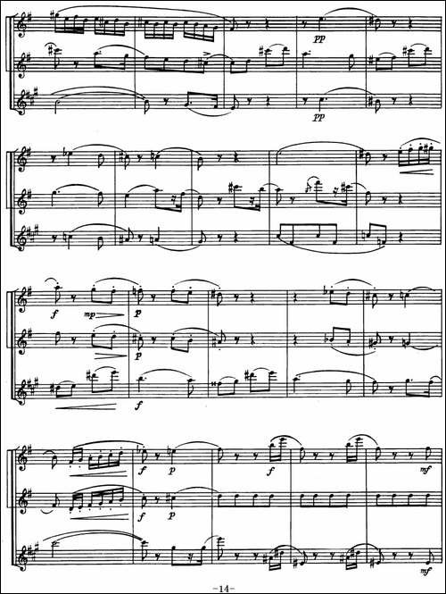 来自俄罗斯的2首长笛二重奏和1首长笛二重奏配钢-长笛五线谱|长笛谱