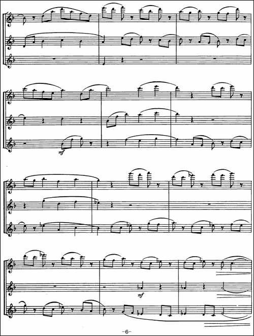 来自俄罗斯的2首长笛二重奏和1首长笛二重奏配钢-长笛五线谱|长笛谱