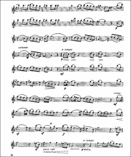 长笛二级考级曲谱-长笛五线谱|长笛谱