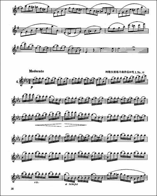 长笛五级考级曲谱-长笛五线谱|长笛谱