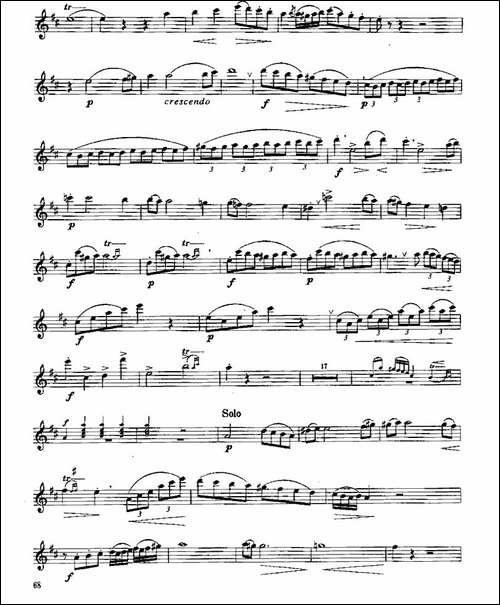 长笛六级考级曲谱-长笛五线谱|长笛谱