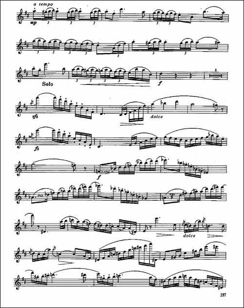 长笛九级考级曲谱-第四—2-长笛五线谱|长笛谱