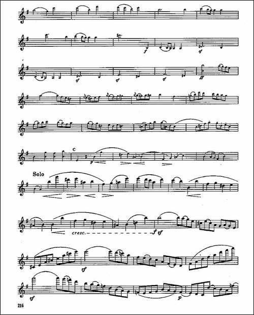 长笛九级考级曲谱-第四—4-长笛五线谱|长笛谱