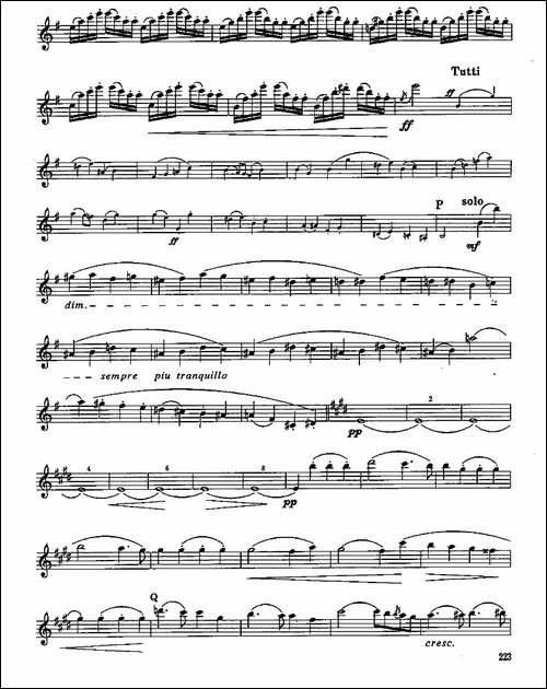 长笛九级考级曲谱-第四—4-长笛五线谱|长笛谱