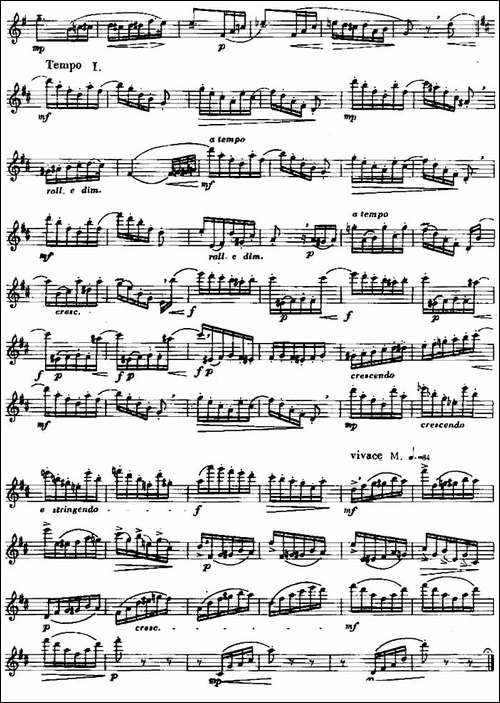 长笛练习曲100课之第97课--各种技法练习曲-长笛五线谱|长笛谱