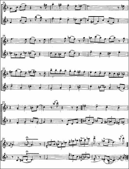 变幻布鲁斯-Chromatic-Blues-二重奏-长笛五线谱|长笛谱
