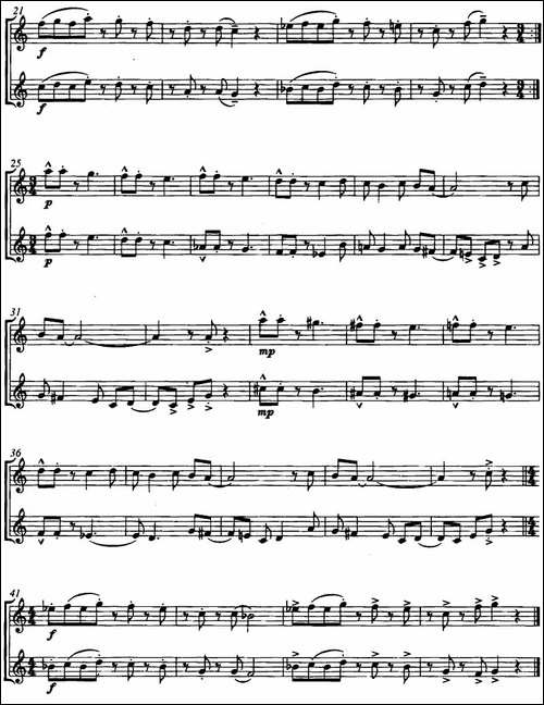 平行摇摆舞曲-Parallel-Swing-二重奏-长笛五线谱|长笛谱