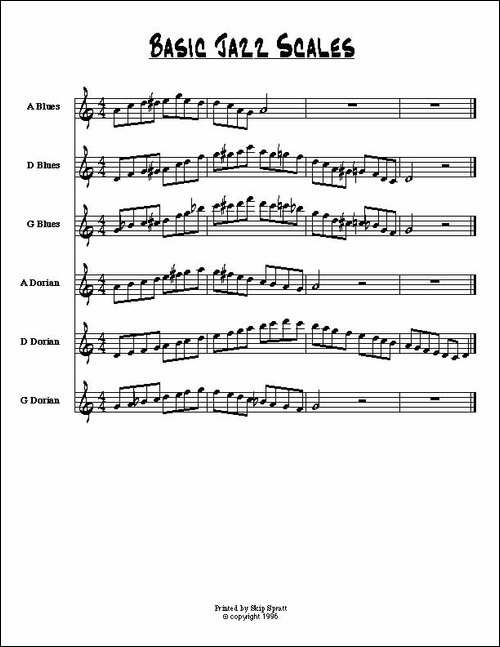 长笛基础爵士音阶练习-长笛五线谱|长笛谱