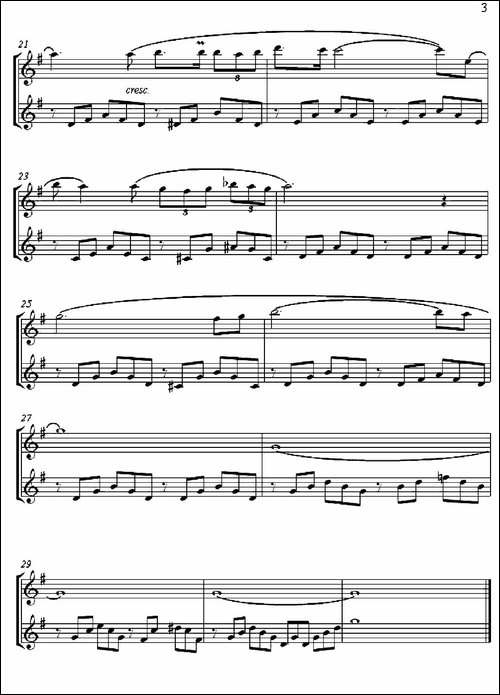 Ave-Maria-万福玛利亚-二重奏-长笛五线谱|长笛谱
