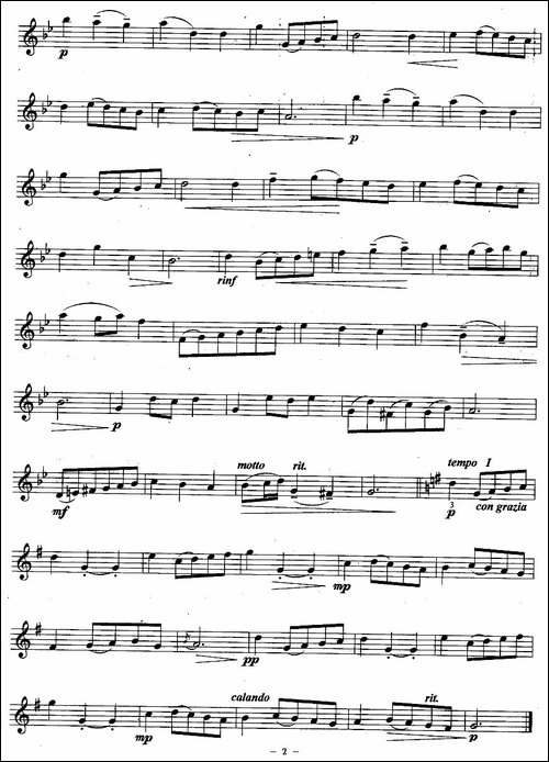 小步舞曲-巴哈作曲版-长笛五线谱|长笛谱