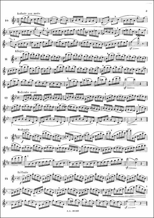 简易练习曲100首-长笛五线谱|长笛谱