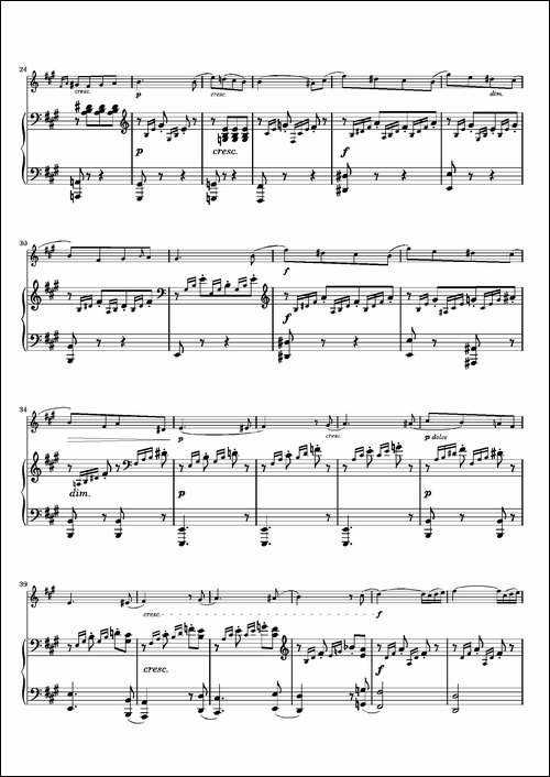 春之歌-Spring-Song作品62--长笛+钢琴-长笛五线谱|长笛谱