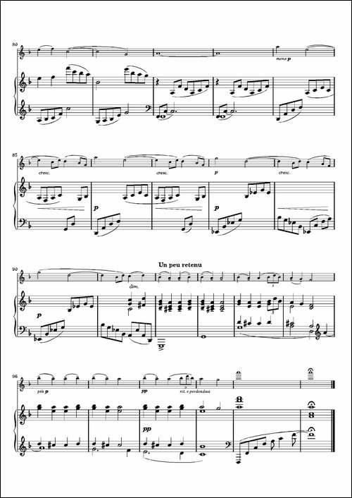 Debussy-Reverie-德彪西-幻想曲--长笛五线谱|长笛谱