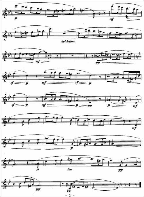 西西里舞曲-福列作曲版-长笛五线谱|长笛谱