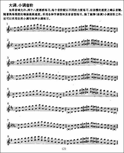 长笛和双簧管的日常练习-长笛五线谱|长笛谱