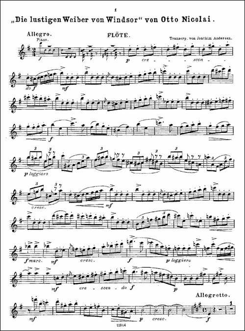 Opern-Transcriptionen.Op.45-4-长笛五线谱|长笛谱