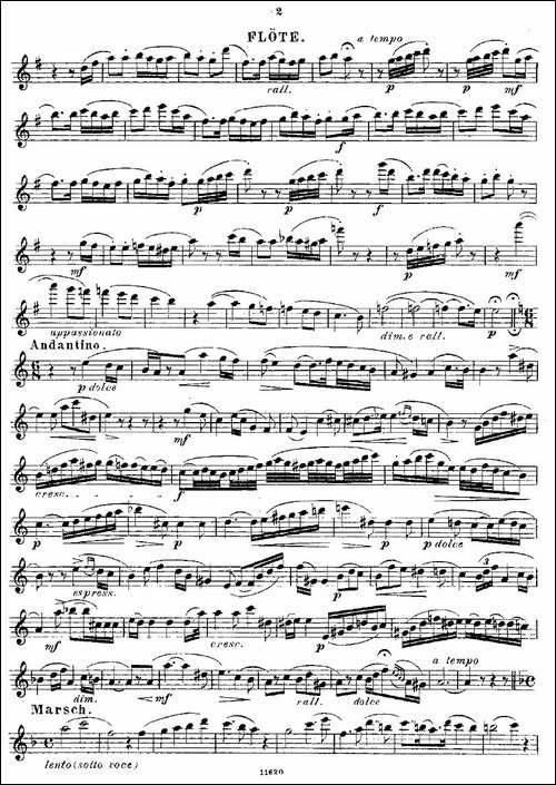 Opern-Transcriptionen.Op.45-8-长笛五线谱|长笛谱